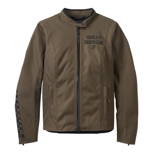 JACKET-COURIER,TRIPLE VENT, WATERPROOF, TEXTILE, DK GRN