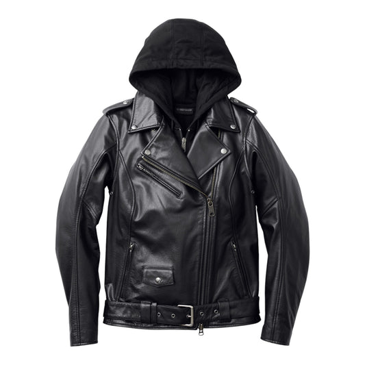 JACKET-POTOMAC,LEATHER,3IN1, BLACK