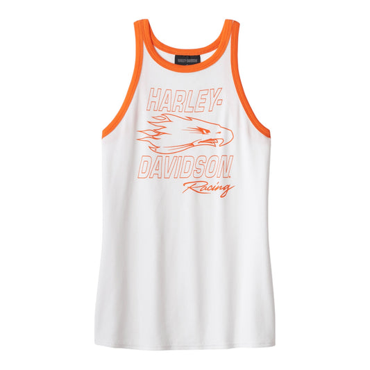 TANK-KNIT,SCREAMIN EAGLE,WHITE/ORANGE