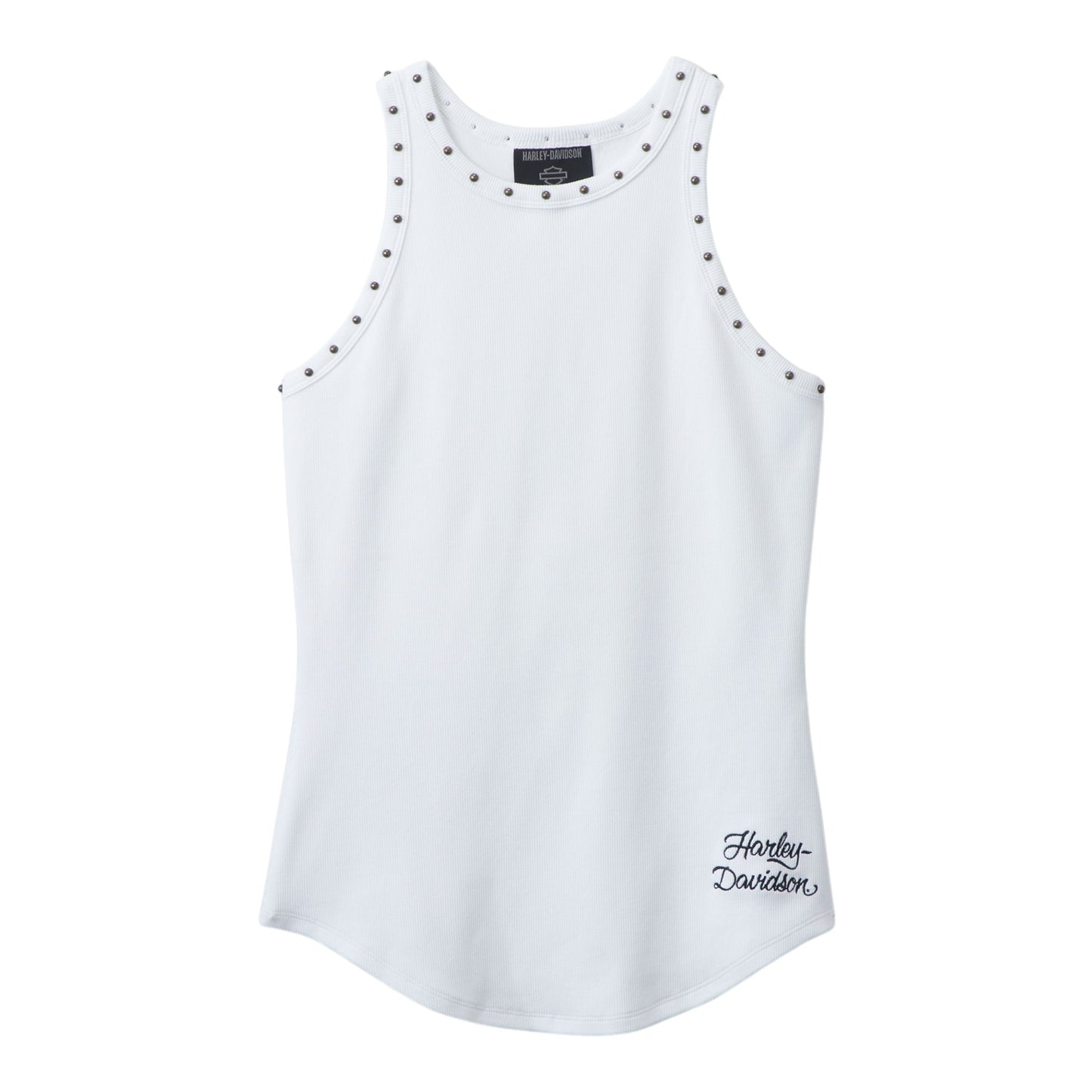 TANK-KNIT,WHITE W/STUDS