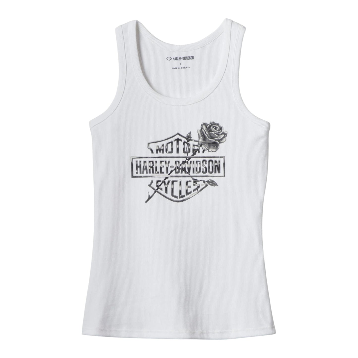 ROSE BAR & SHIELD TANK, WHITE