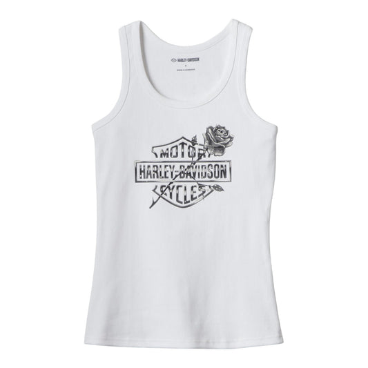 ROSE BAR & SHIELD TANK, WHITE