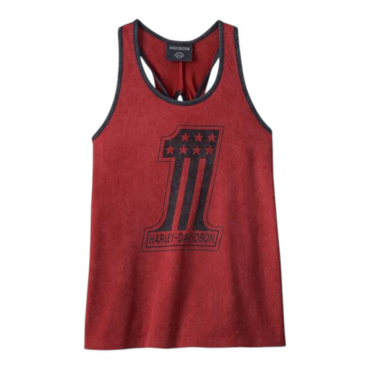 NATIONAL ANTHEM TWIST BACK TANK - RED