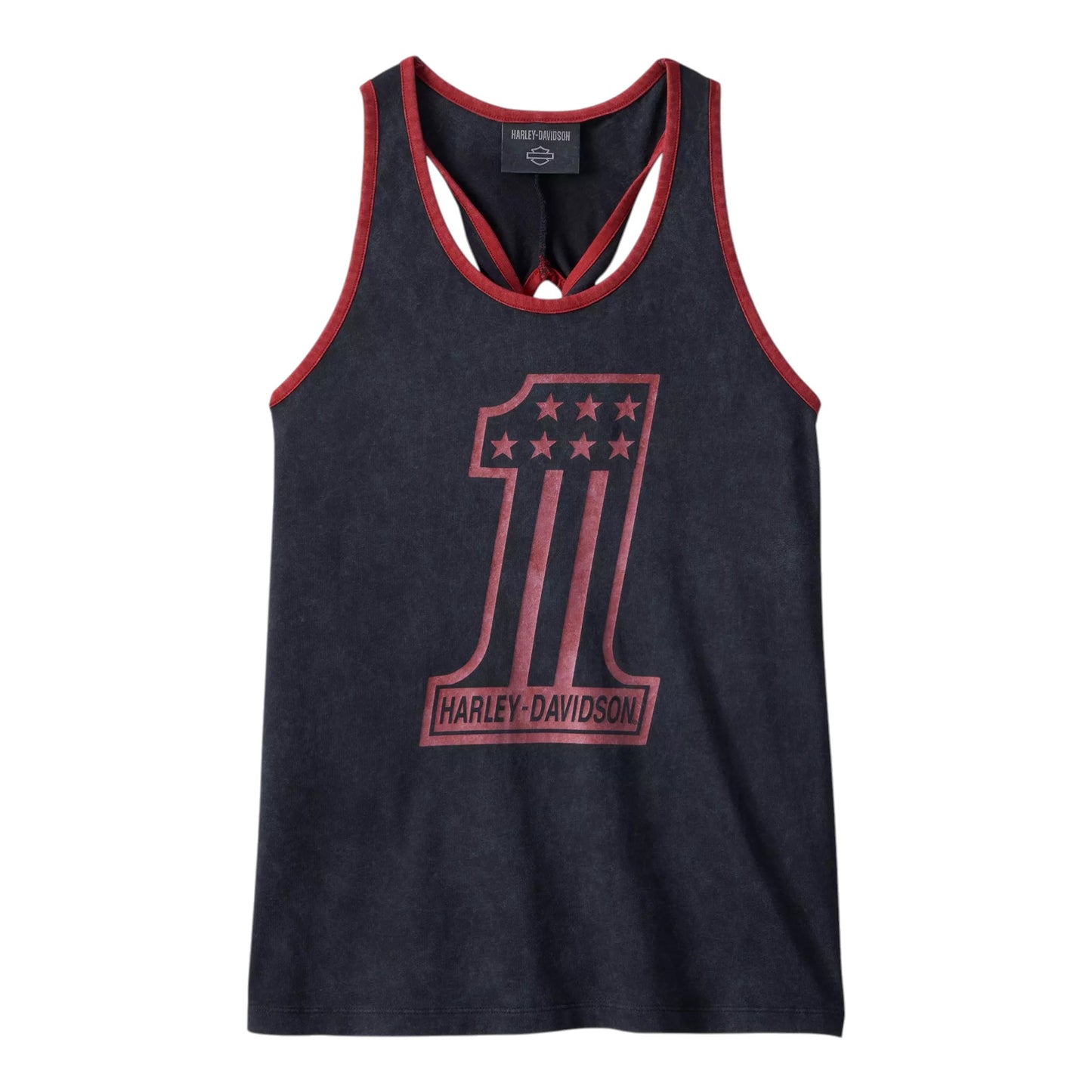 NATIONAL ANTHEM TWIST BACK TANK - BLACK