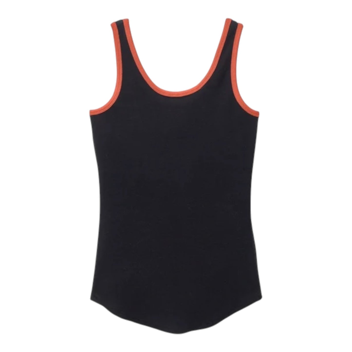 ULTRA CLASSIC CONTRAST RIB TANK- BLACK/ORANGE