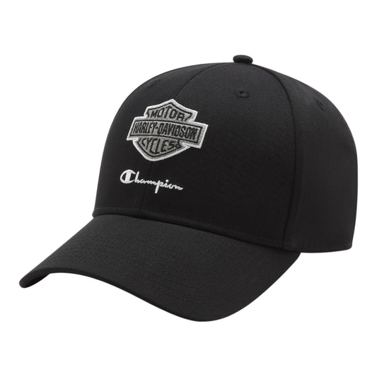 CHAMPION X HARLEY-DAVIDSON ADJUSTABLE BASEBALL HAT, GREY/WHITE