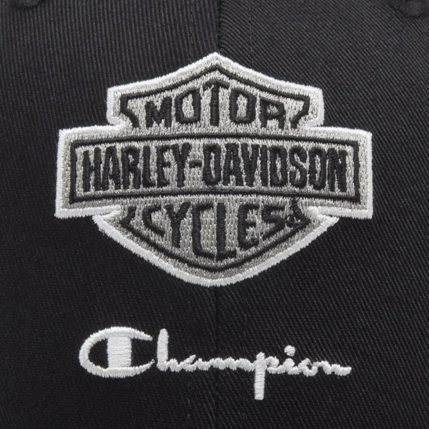 CHAMPION X HARLEY-DAVIDSON ADJUSTABLE BASEBALL HAT, GREY/WHITE