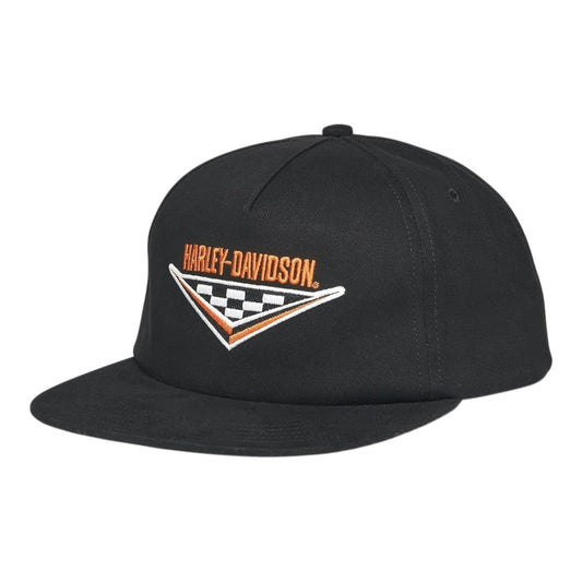 MEN'S CHECKERBOARD SNAPBACK CAP,BLACK/YELLOW