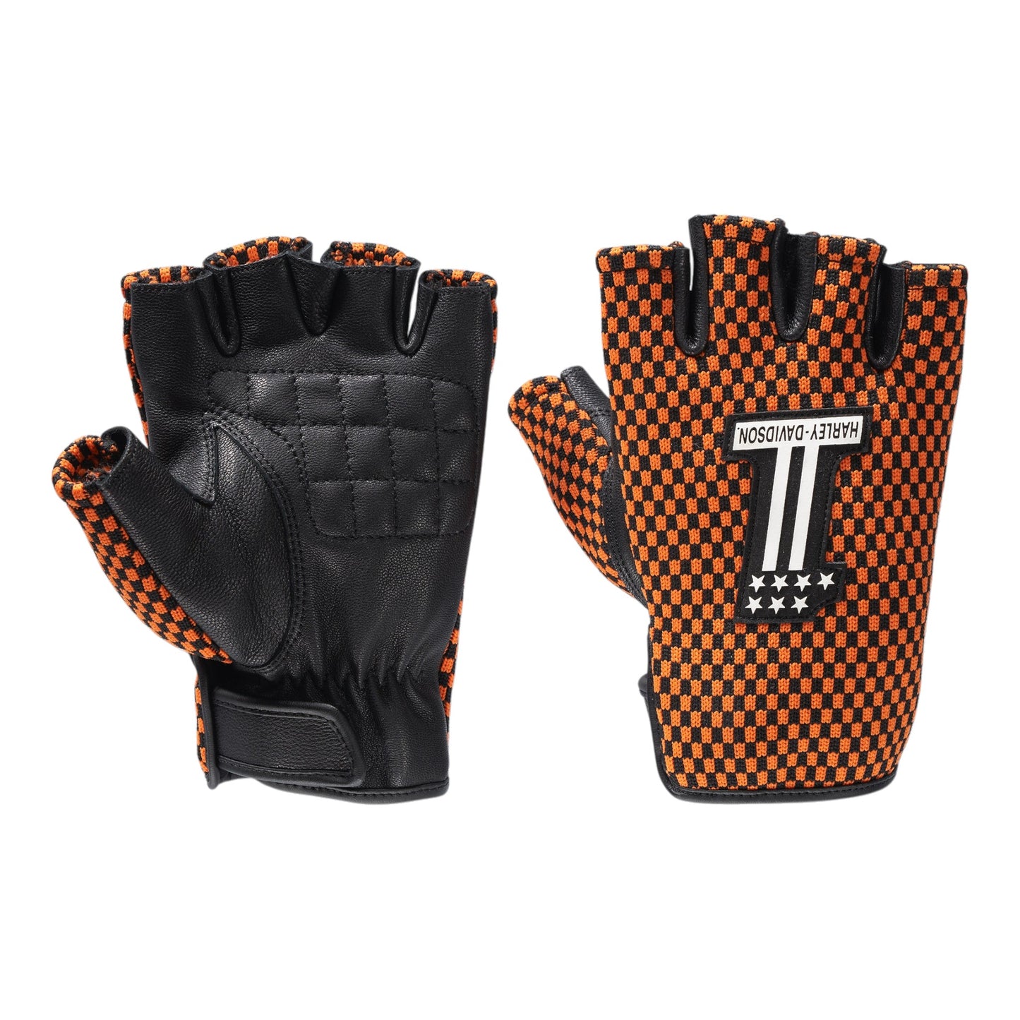 MEN'S #1 DYNA KNIT FINGERLESS GLOVES - ORANGE