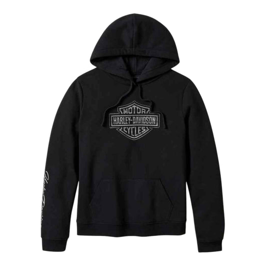 ESSENTIAL BLING PULLOVER FLEECE HOODIE - BLACK