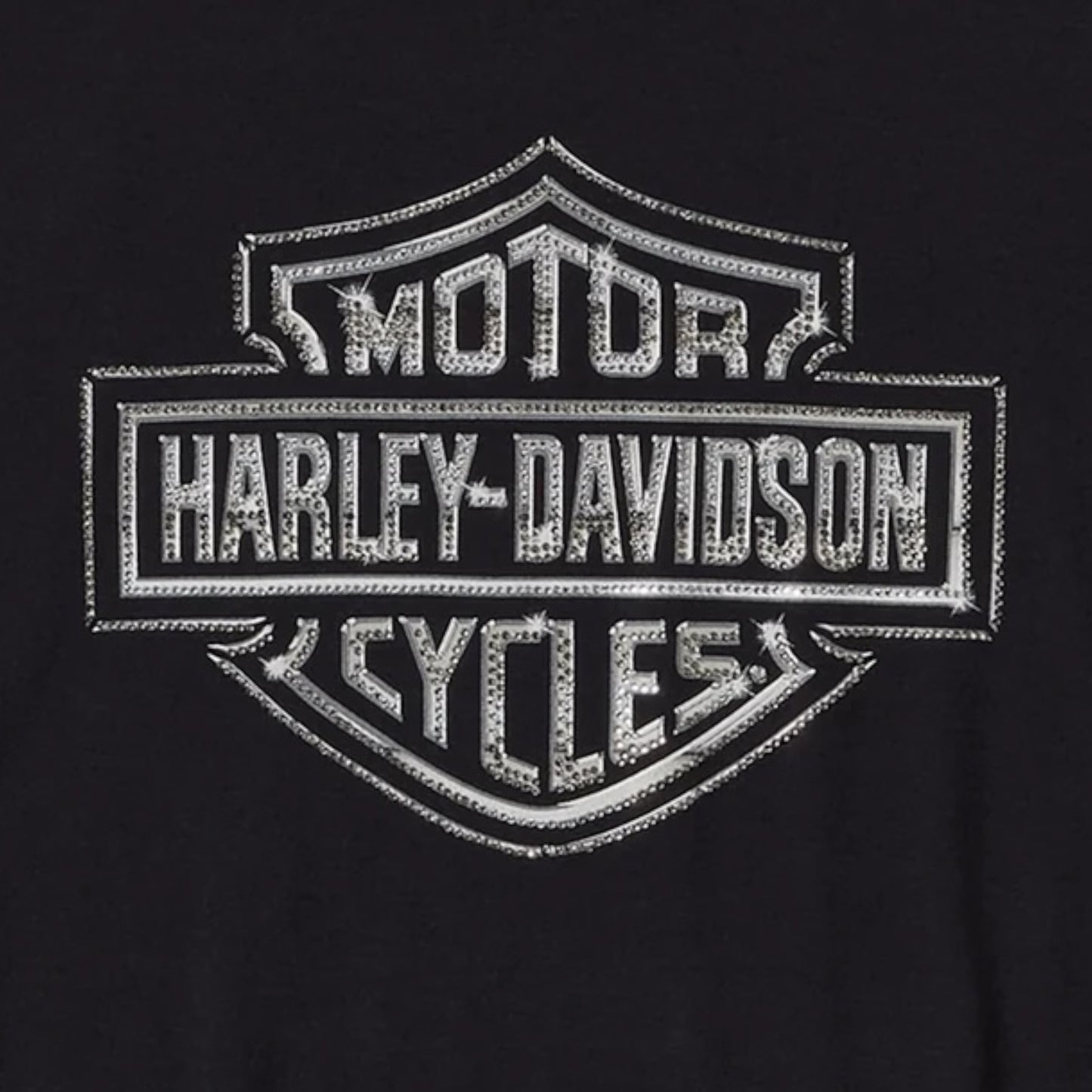 ESSENTIAL BLING CREW NECK TEE - BLACK