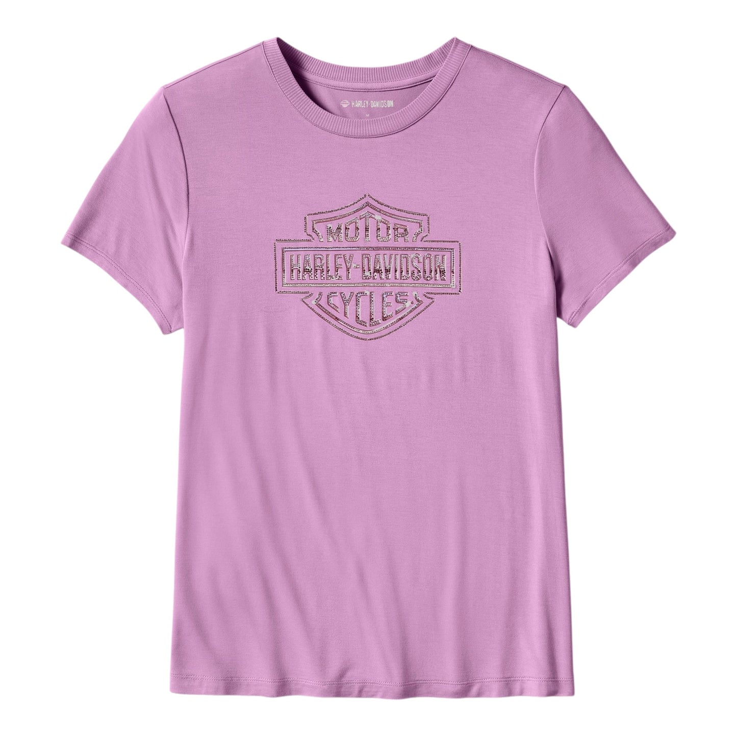 ESSENTIAL BLING CREW NECK TEE - LIGHT PURPLE