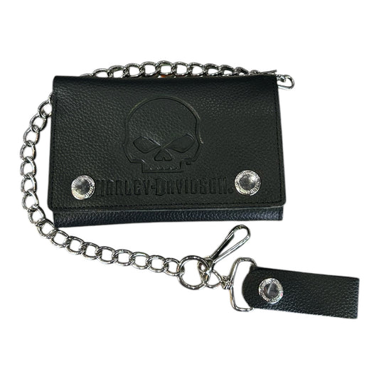 SKULL EMBOSSED TRUCKER TRIFOLD