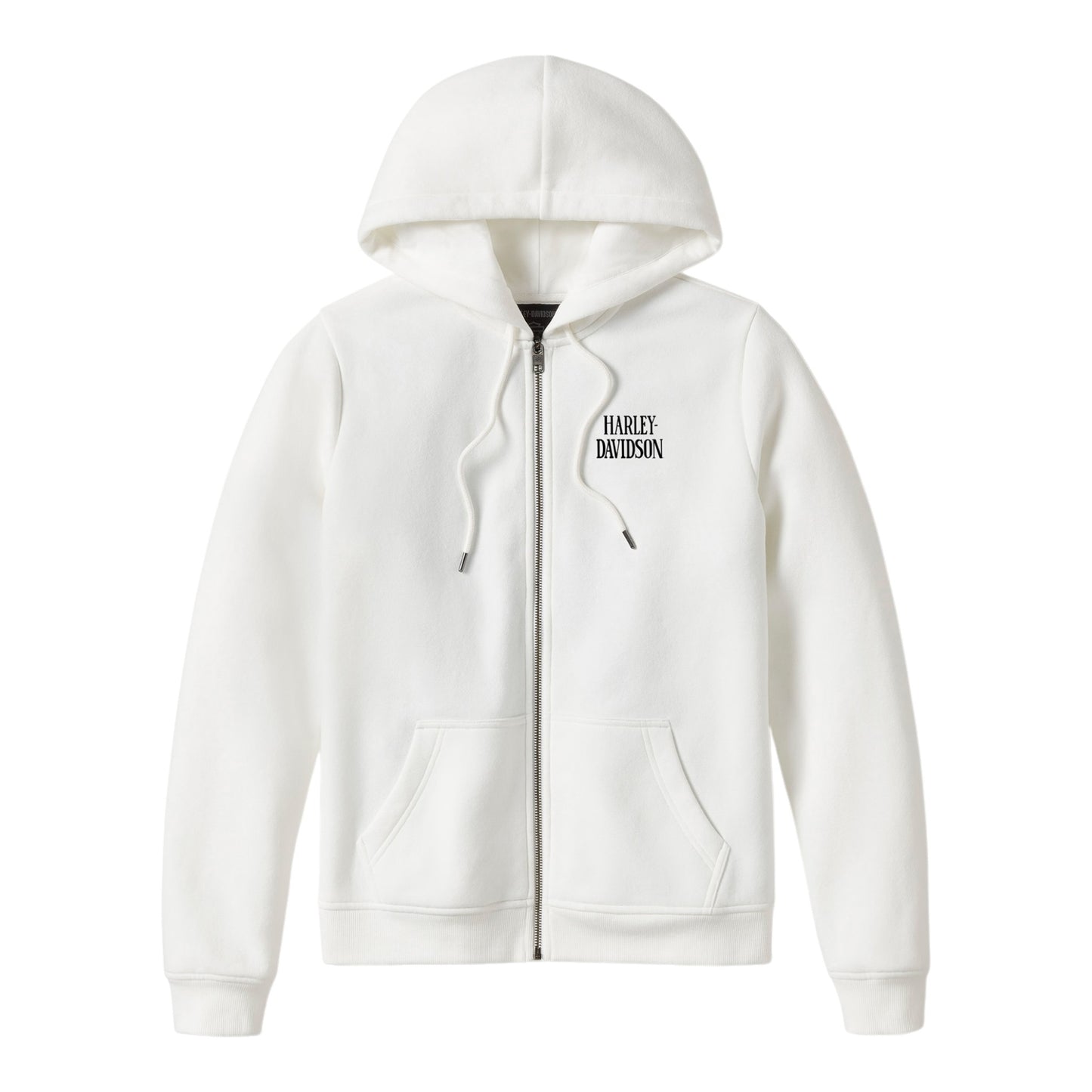 WILLIE G SKULL FULL ZIP FLEECE HOODIE - WHITE