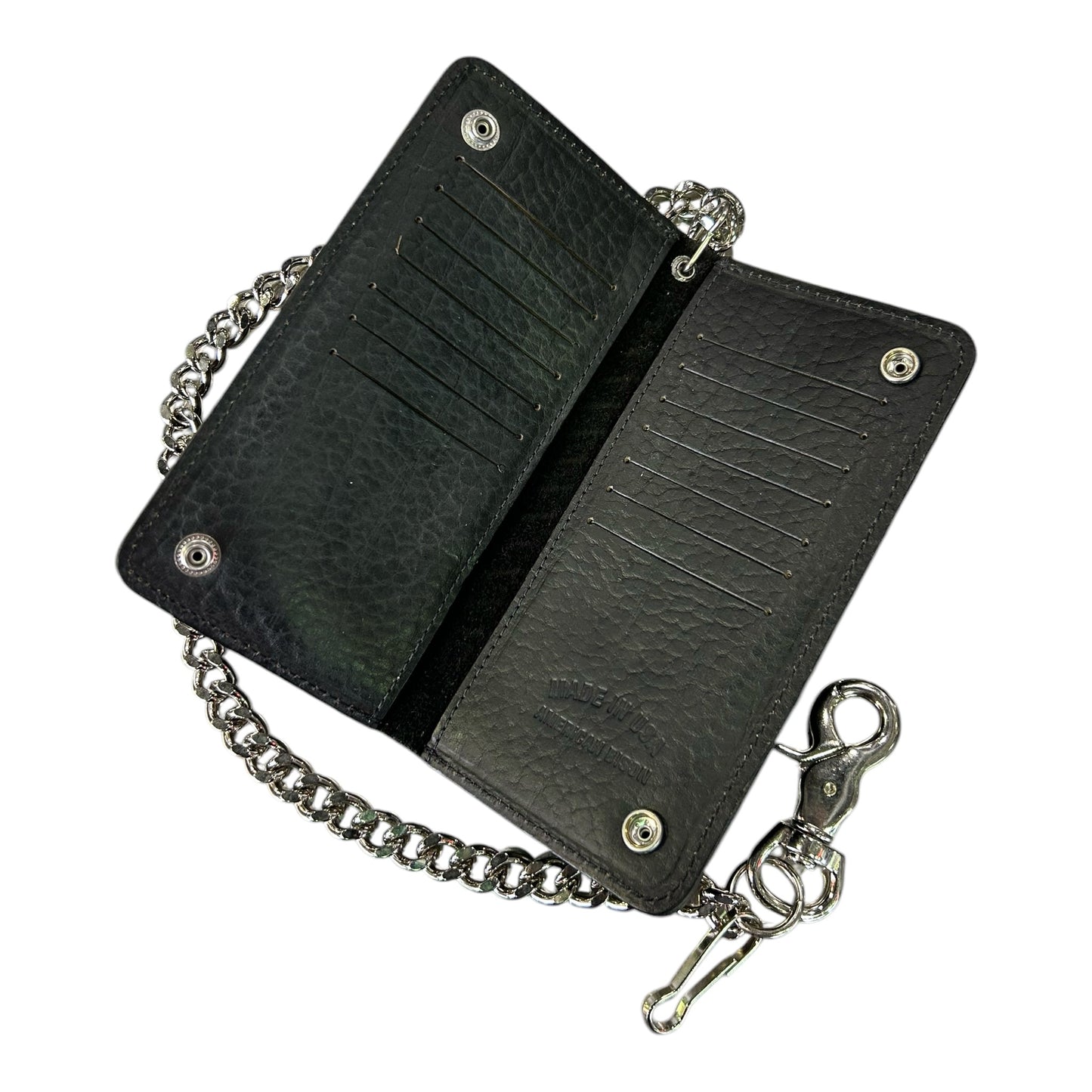 BLACK BISON SKULL BIKER BIFOLD TALL