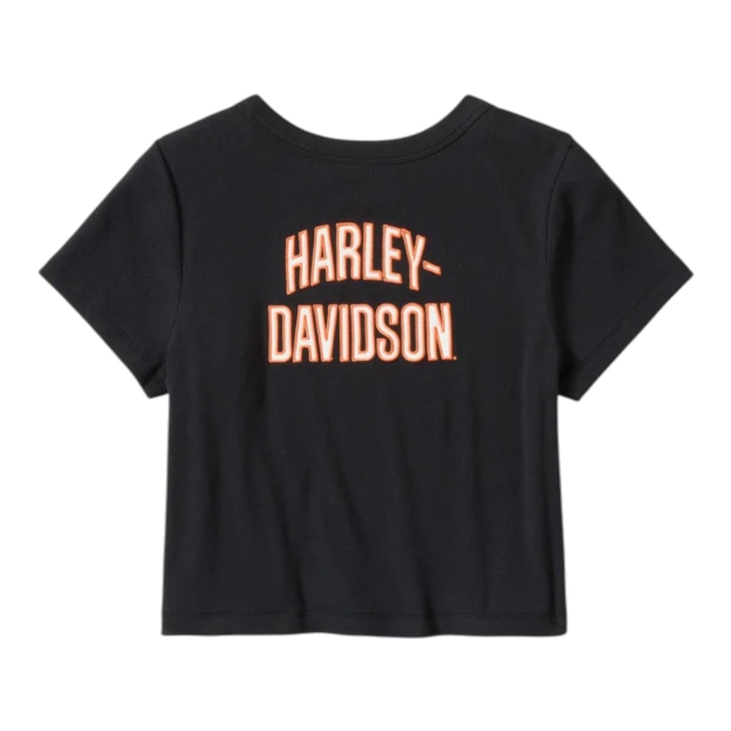 ESSENTIAL ARCHED FONT BABYDOLL TEE - BLACK