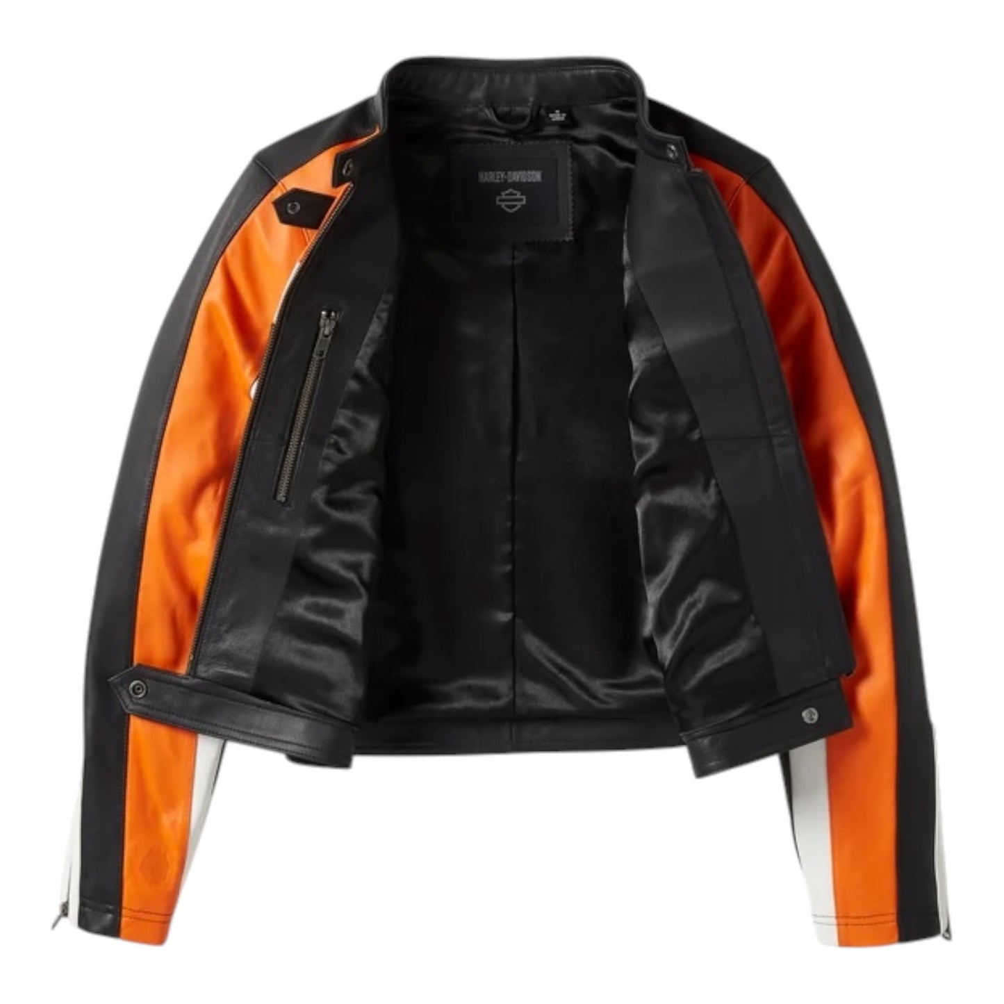ESSENTIAL MOTO BLOCKED LEATHER JACKET
