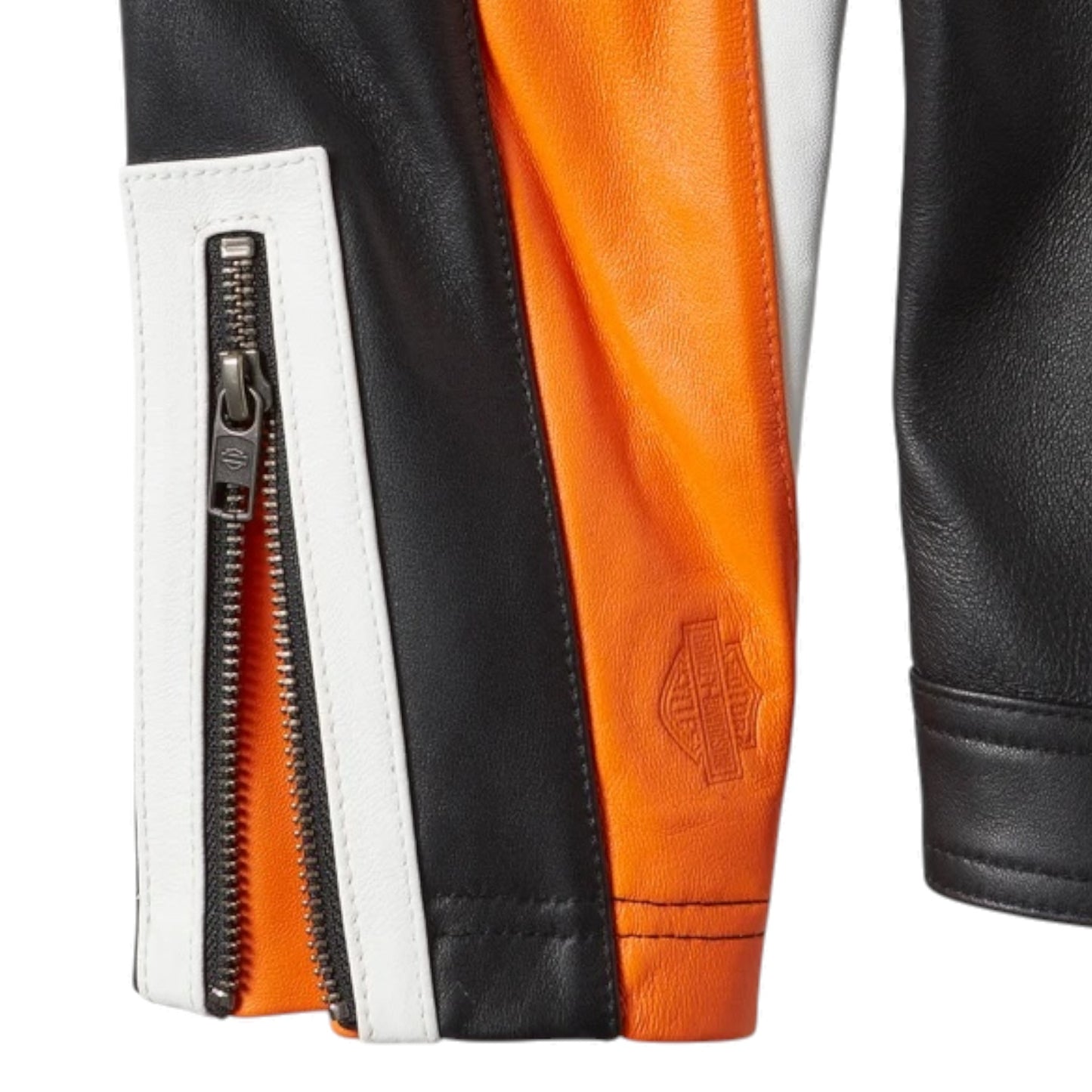ESSENTIAL MOTO BLOCKED LEATHER JACKET