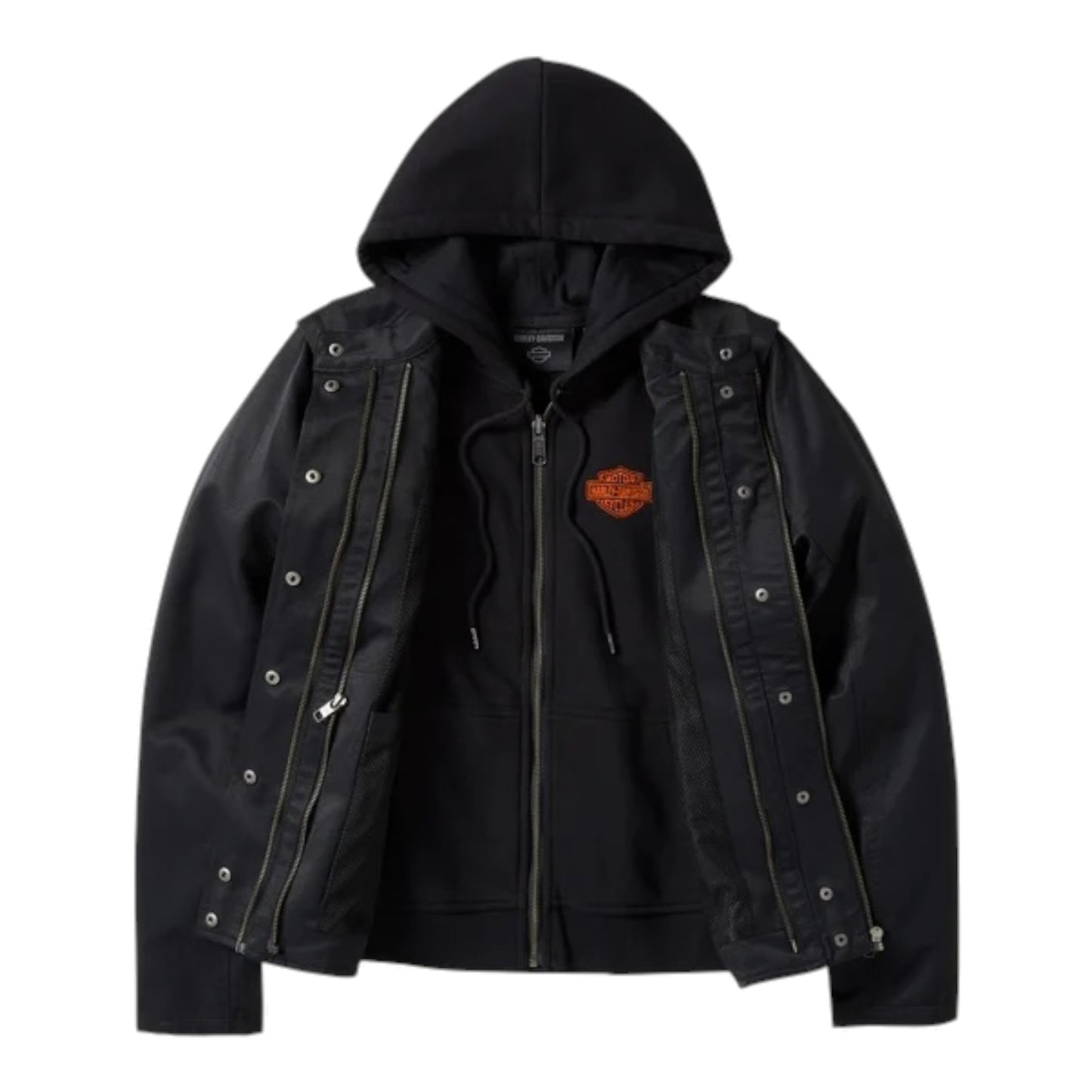 MISS ENTHUSIAST 3-IN-1 TEXTILE JACKET - BLACK