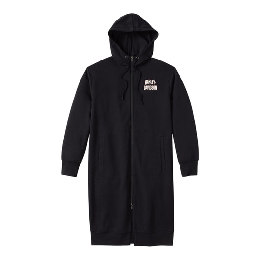ESSENTIAL FLEECE FULL ZIP DUSTER - BLACK