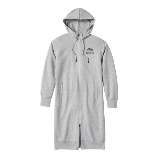 ESSENTIAL FLEECE FULL ZIP DUSTER - LIGHT GREY HEATHER