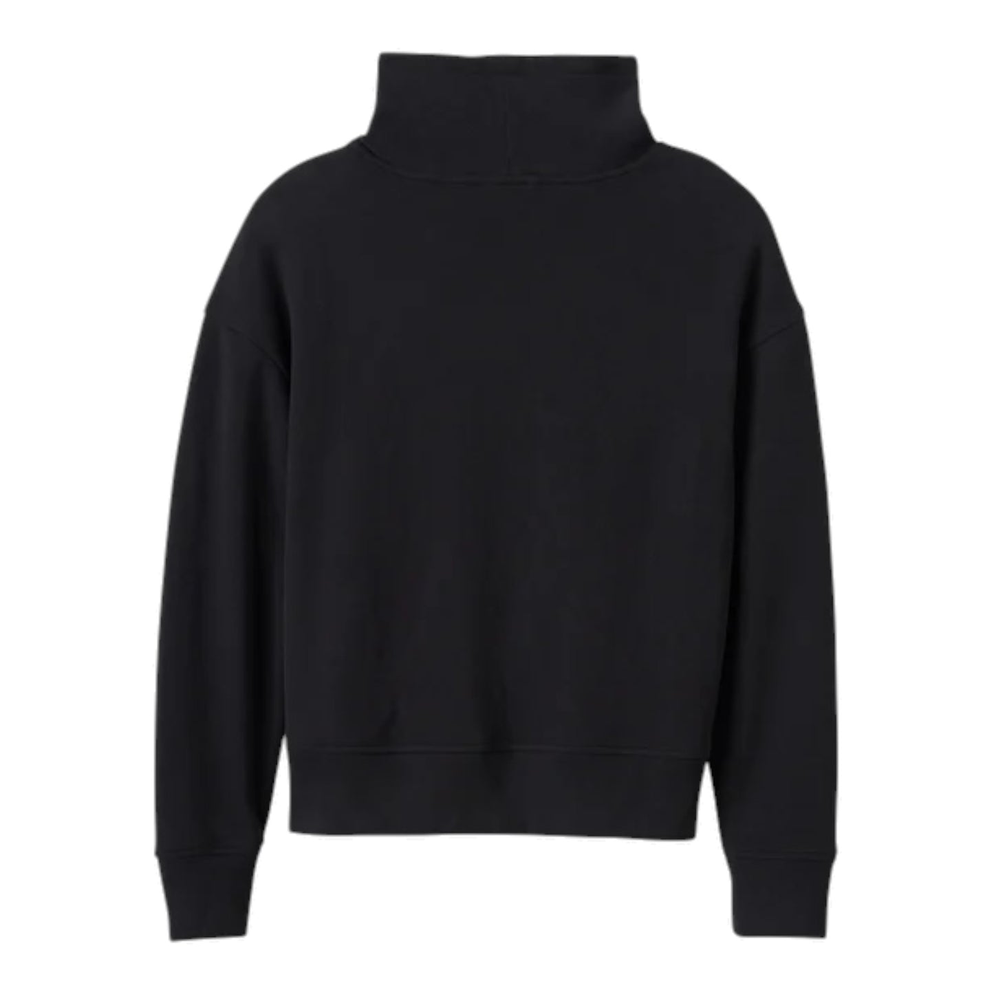 WOMEN'S BAR & SHIELD FUNNEL NECK PULLOVER - BLACK