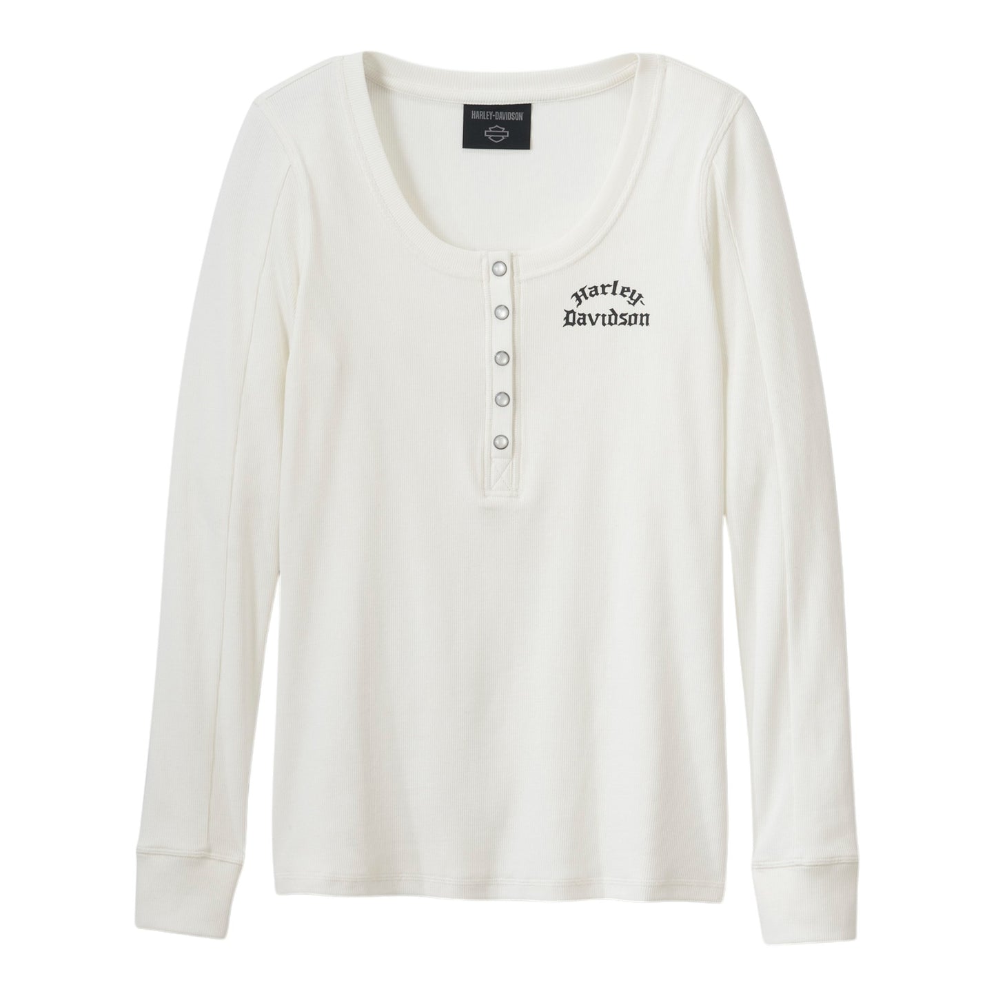 WOMEN'S TIMELESS LONG SLEEVE HENLEY - OFF WHITE