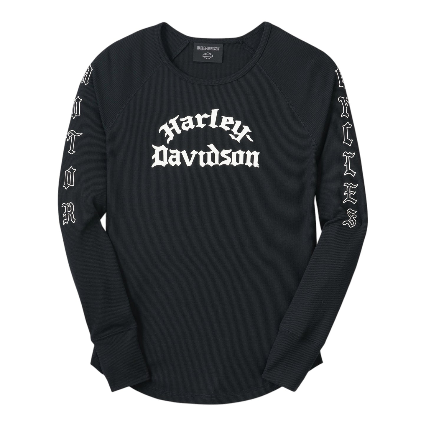 WOMEN'S AUTHENTIC LONG SLEEVE RIB TOP - BLACK
