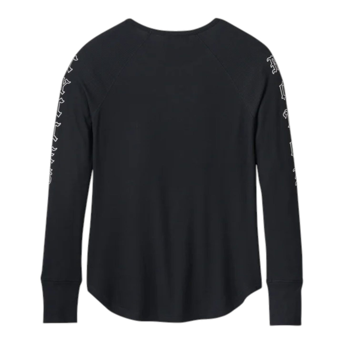 WOMEN'S AUTHENTIC LONG SLEEVE RIB TOP - BLACK