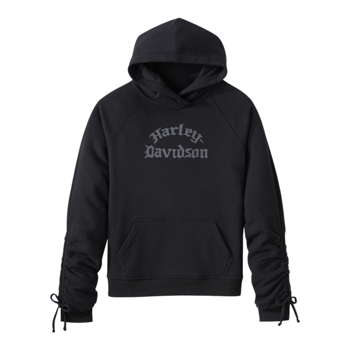 WOMEN'S WILD CAT BAR & SHIELD RAGLAN HOODIE - BLACK
