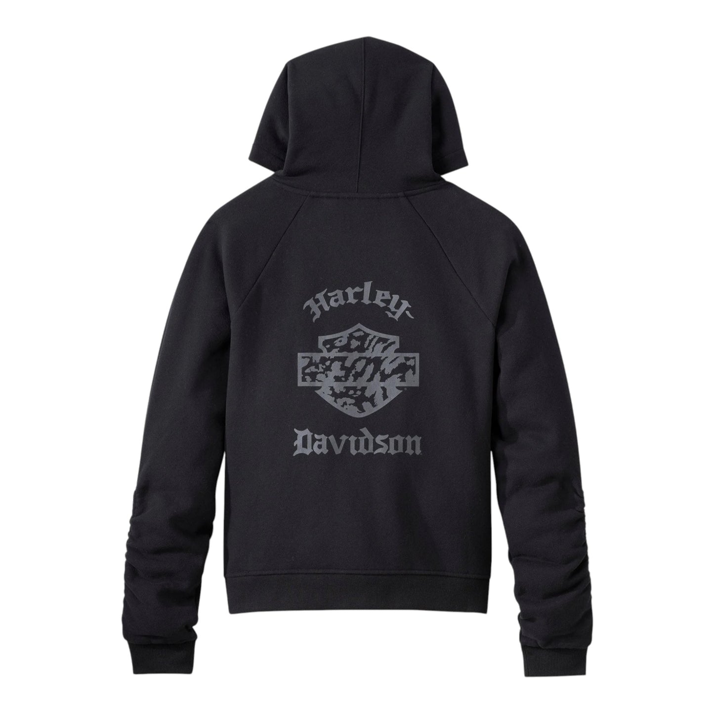 WOMEN'S WILD CAT BAR & SHIELD RAGLAN HOODIE - BLACK