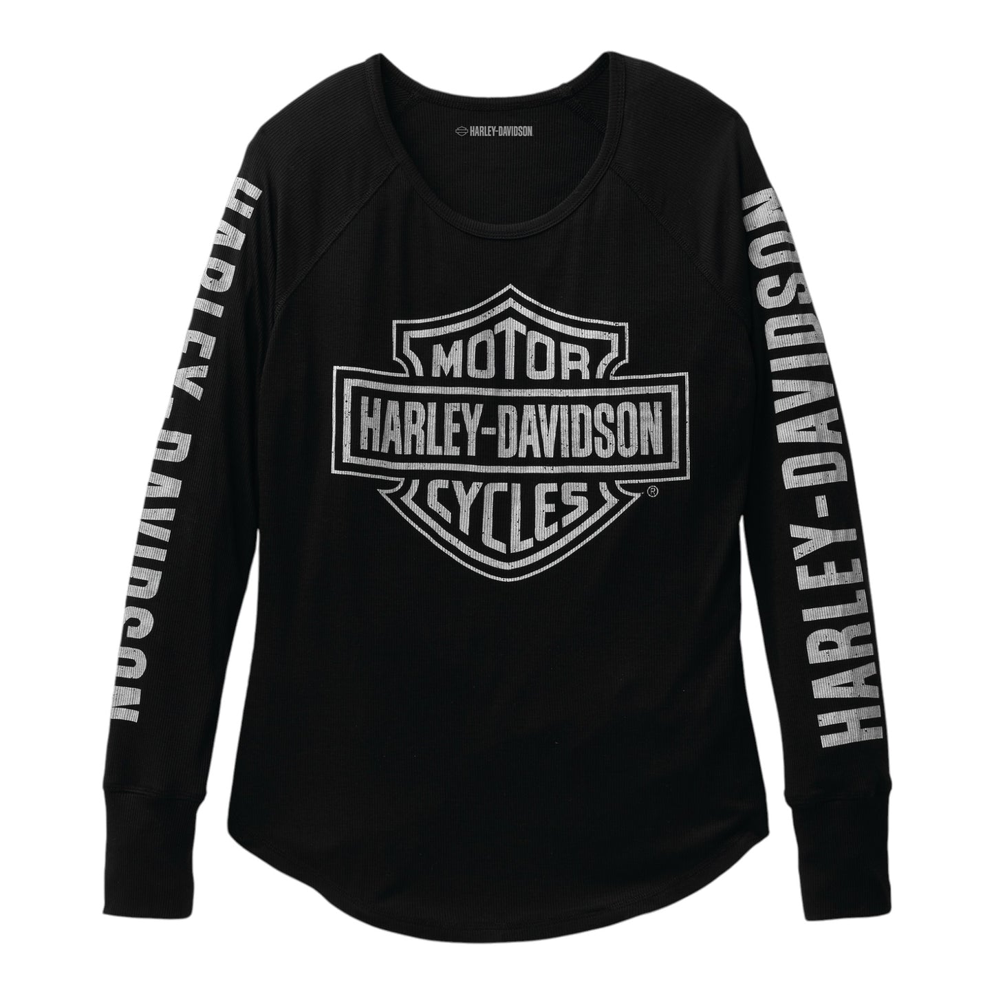 WOMEN'S AUTHENTIC B&S RIB-KNIT TOP - BLACK