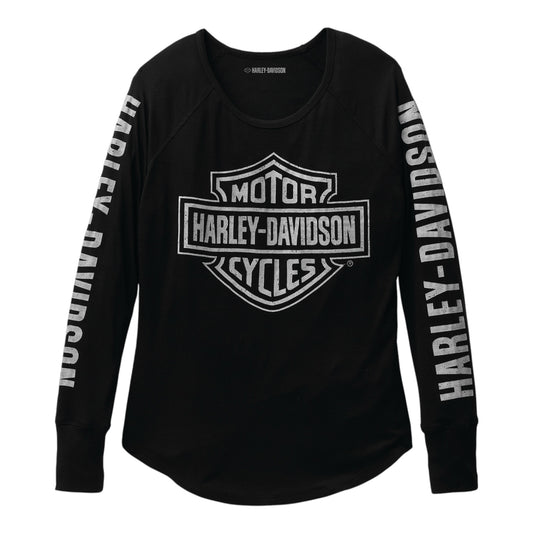 WOMEN'S AUTHENTIC B&S RIB-KNIT TOP - BLACK