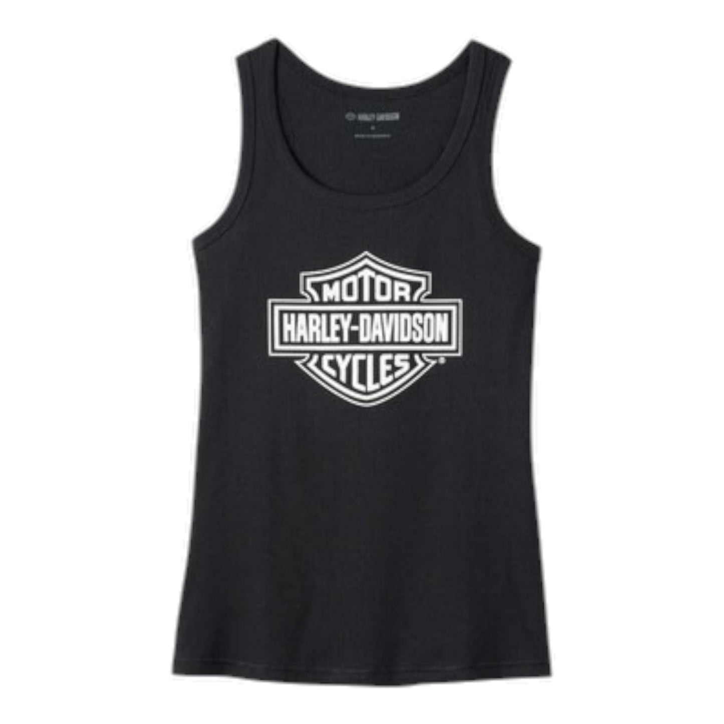WOMEN'S BAR & SHIELD TANK TOP - BLACK