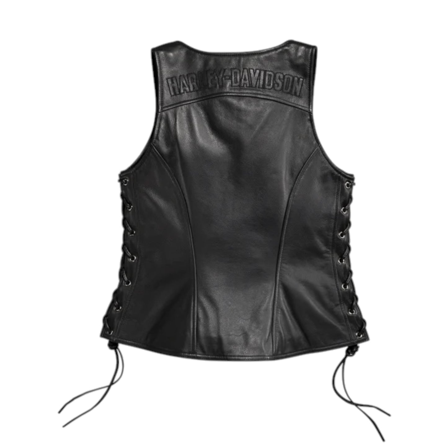 WOMEN'S AVENUE LEATHER VEST - BLACK