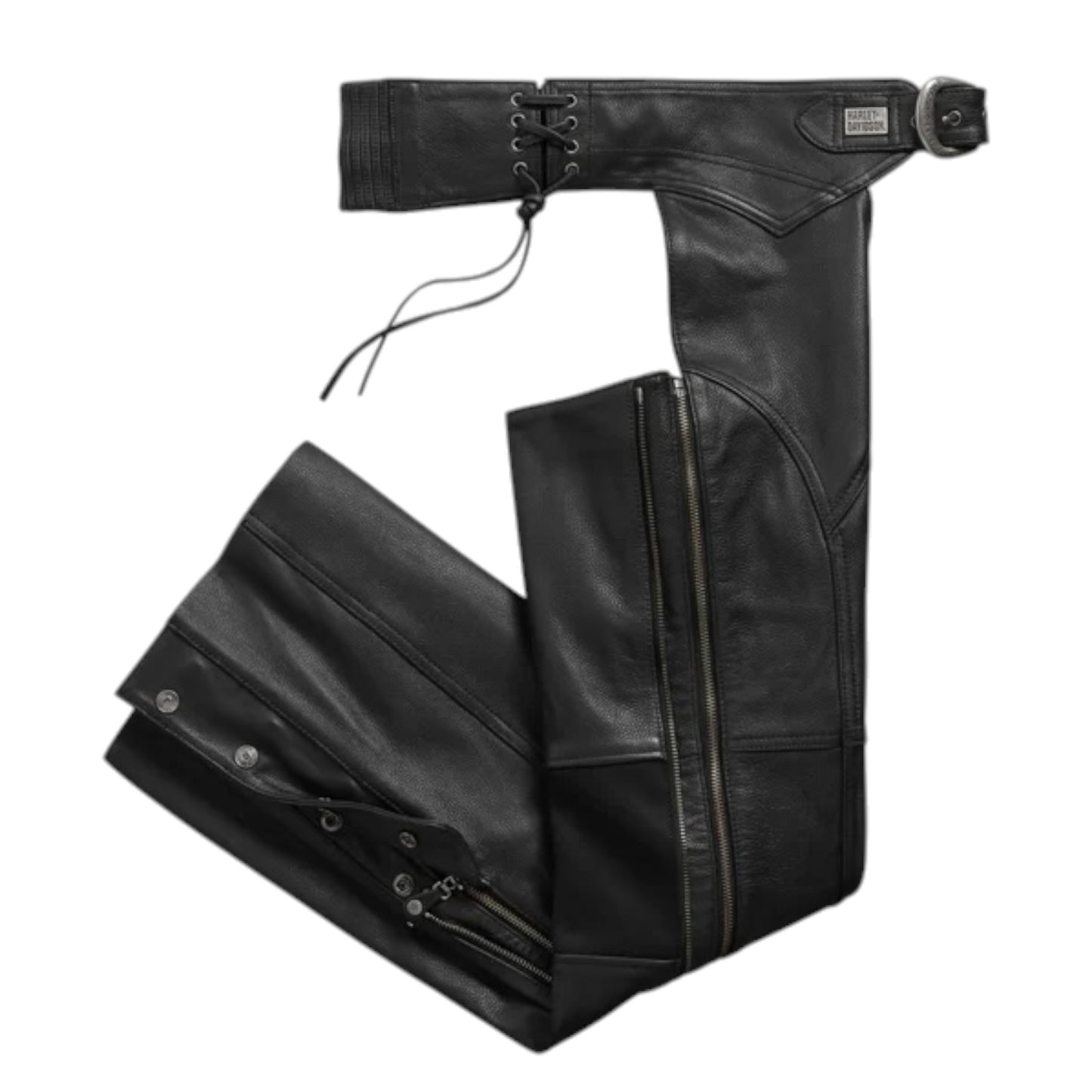 DELUXE 2 LEATHER CHAPS - BLACK