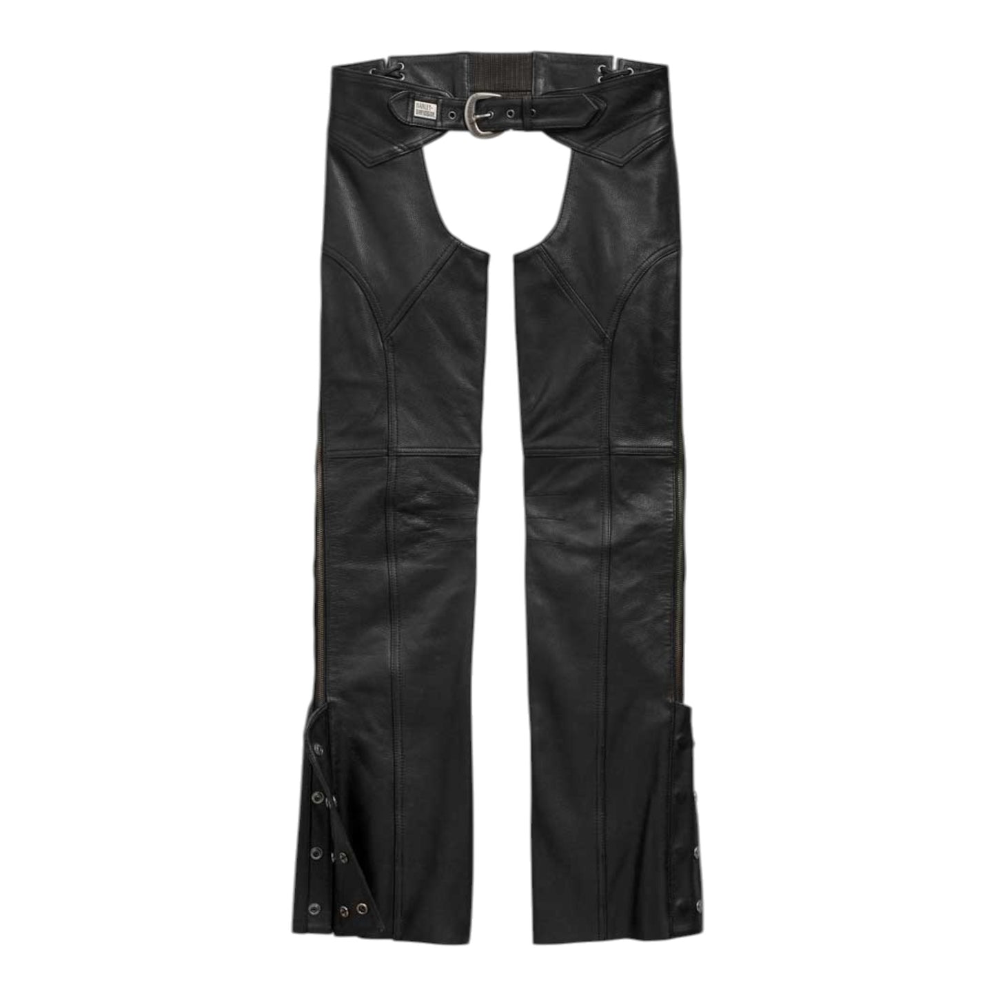 DELUXE 2 LEATHER CHAPS - BLACK