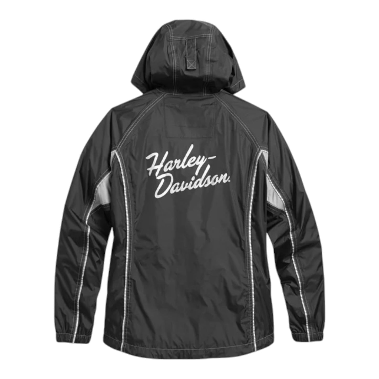 WOMEN'S REFLECTIVE WATERPROOF RAIN SUIT - BLACK