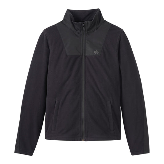 H-D FLEX LAYERING SYSTEM FLEECE ZIP MID LAYER - BLACK