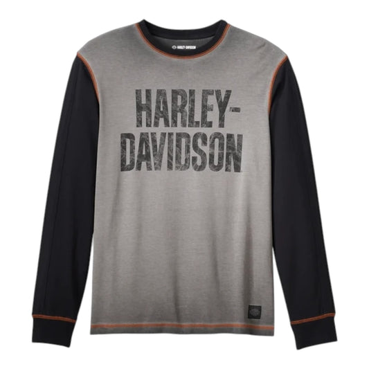MEN'S IRON BAR & SHIELD LONG SLEEVE TEE - COLORBLOCK