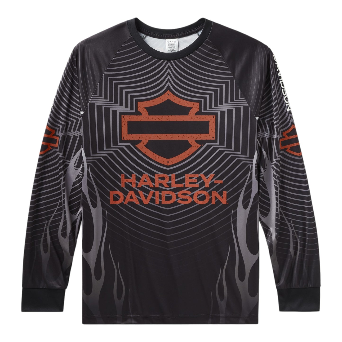 BAR & SHIELD MOTO JERSEY - BLACK/GREY/ORANGE