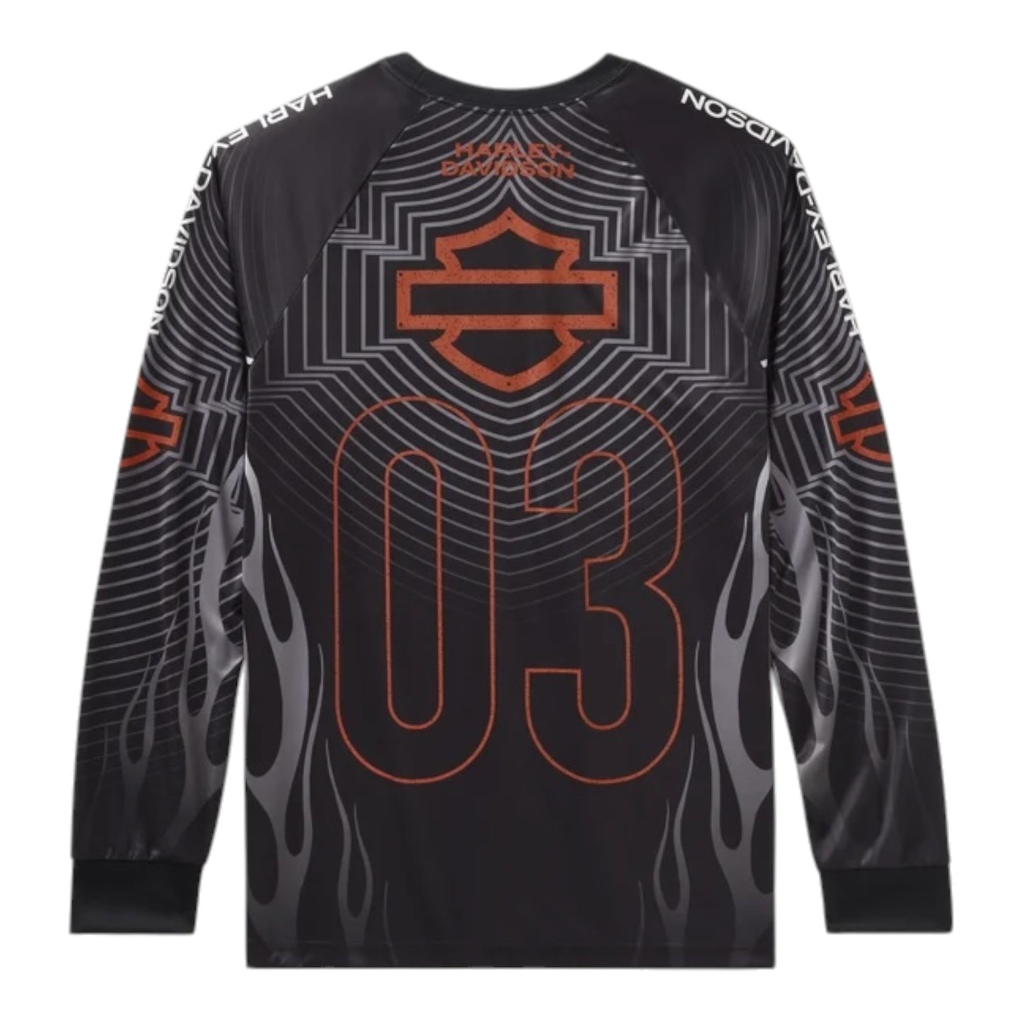 BAR & SHIELD MOTO JERSEY - BLACK/GREY/ORANGE