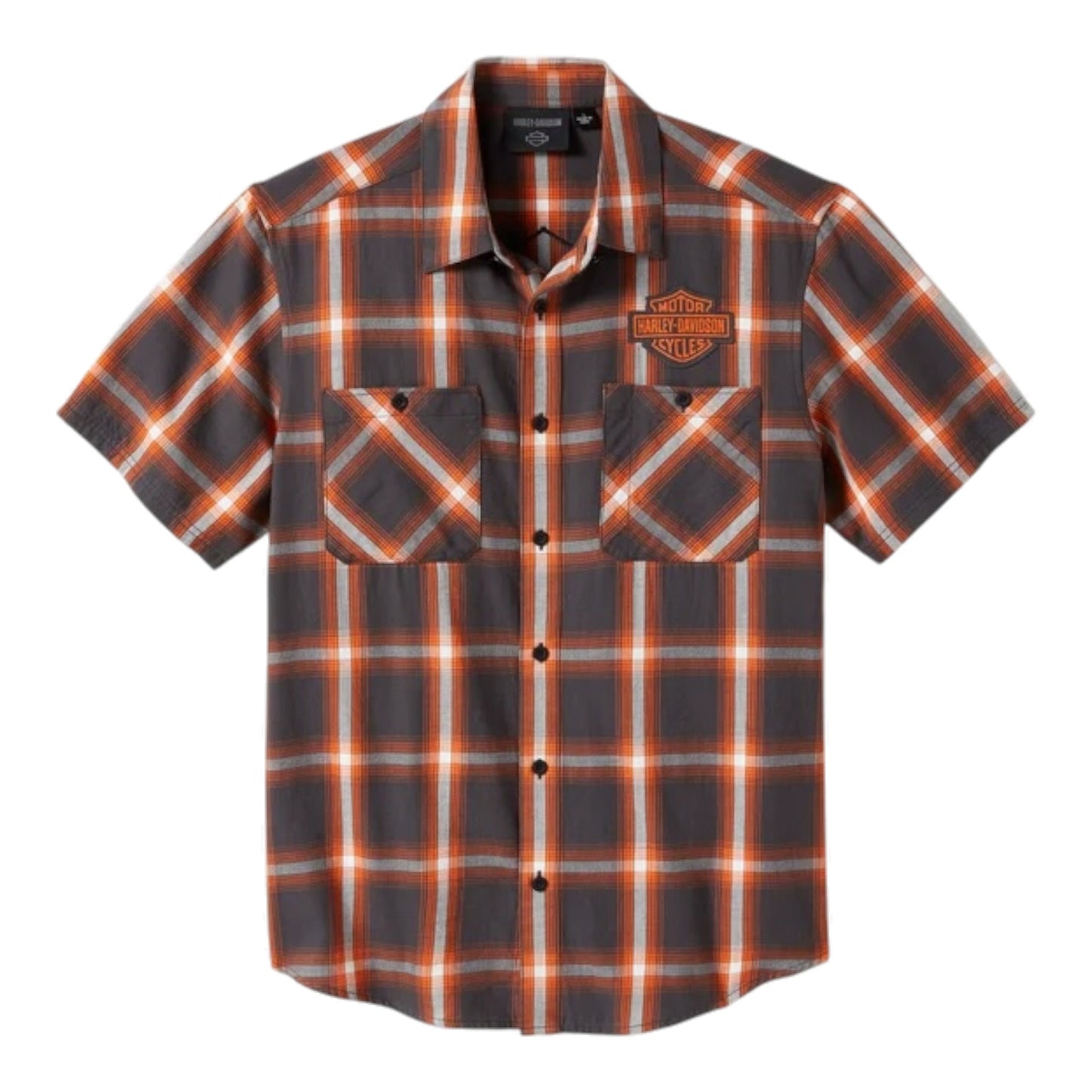 BAR & SHIELD STAPLE SHORT SLEEVE SHIRT - ORANGE