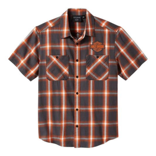 BAR & SHIELD STAPLE SHORT SLEEVE SHIRT - ORANGE