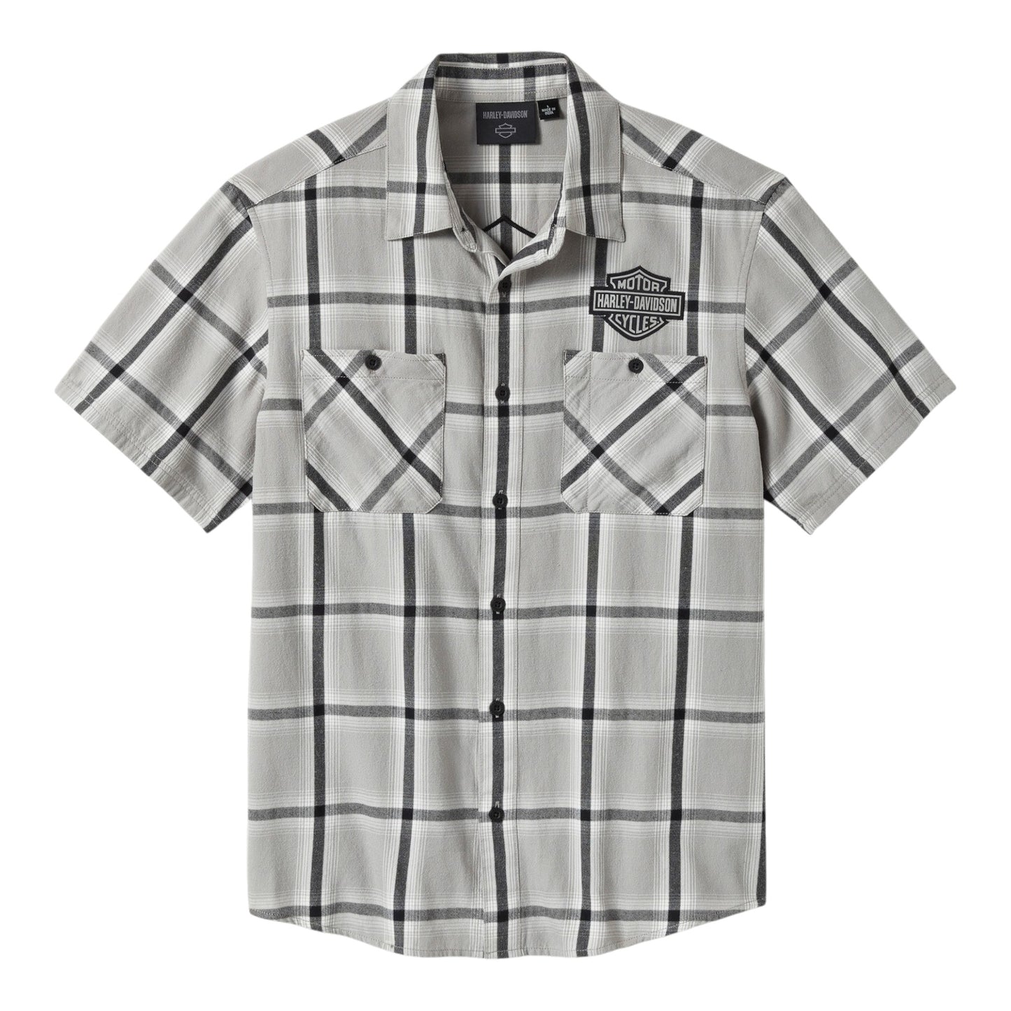 BAR & SHIELD STAPLE SHORT SLEEVE SHIRT - LIGHT GREY