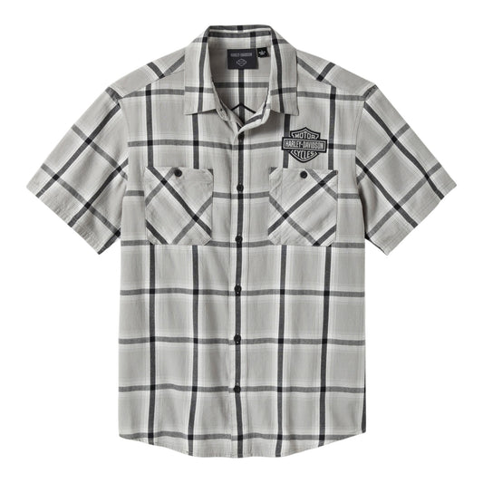 BAR & SHIELD STAPLE SHORT SLEEVE SHIRT - LIGHT GREY
