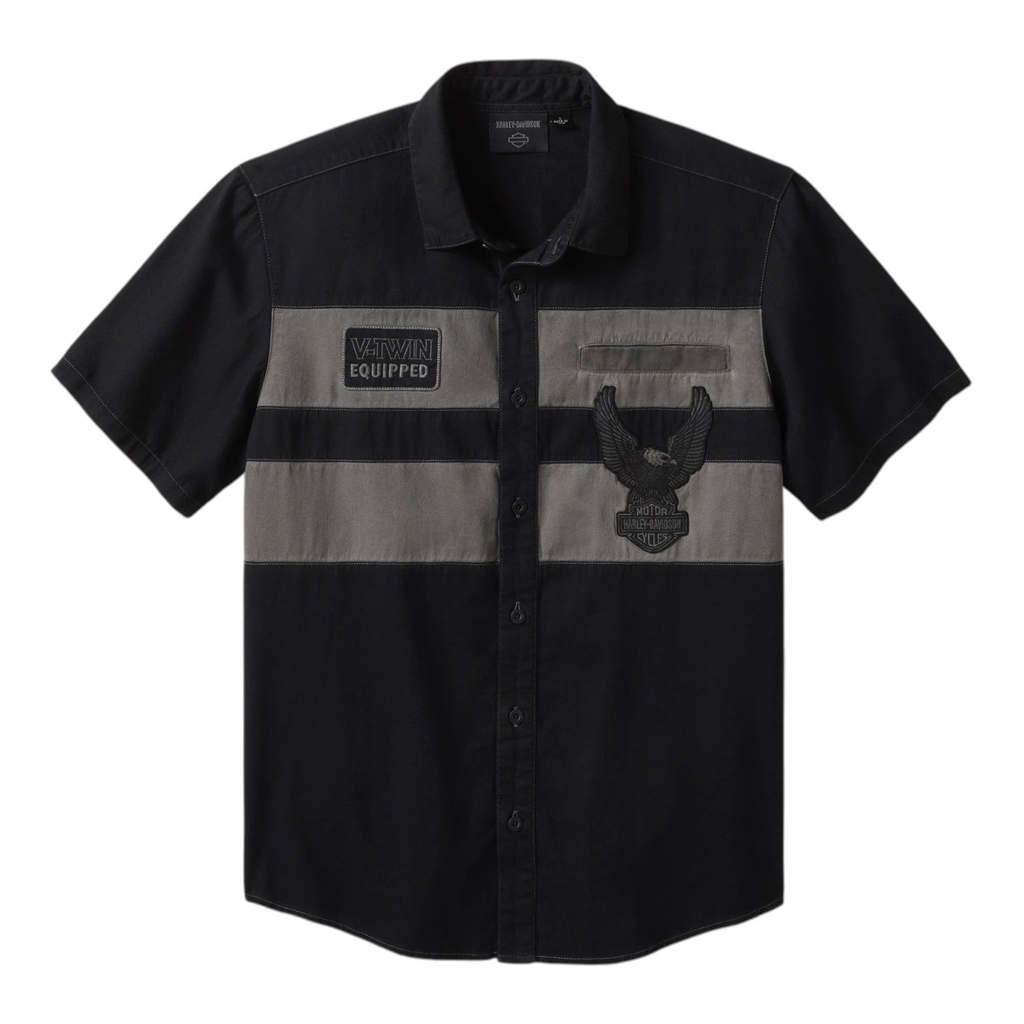 IRON BOND 2 SHORT SLEEVE SHIRT - COLORBLOCK BLACK/GREY