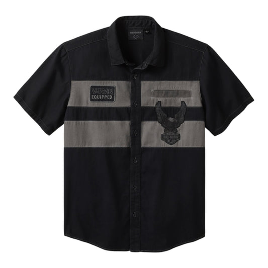 IRON BOND 2 SHORT SLEEVE SHIRT - COLORBLOCK BLACK/GREY