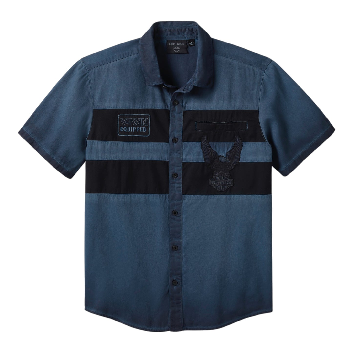 IRON BOND 2 SHORT SLEEVE SHIRT - COLORBLOCK BLUE/BLACK