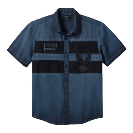 IRON BOND 2 SHORT SLEEVE SHIRT - COLORBLOCK BLUE/BLACK